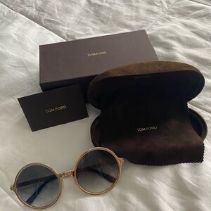 Tom Ford Round Gold Sunglasses